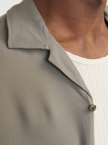 JACK & JONES Regular fit Button Up Shirt 'JEFF' in Grey