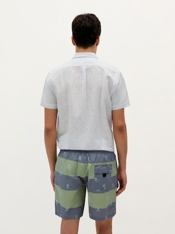 Scalpers Skull Stripes Swimsuit ' ' in Grau