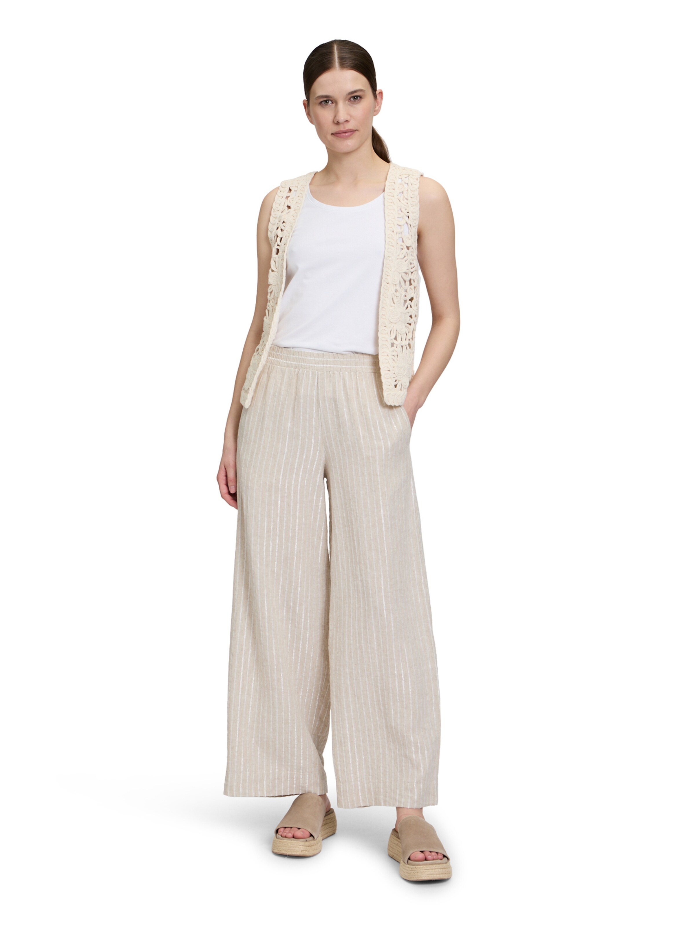 Cartoon Gebreid vest in Beige