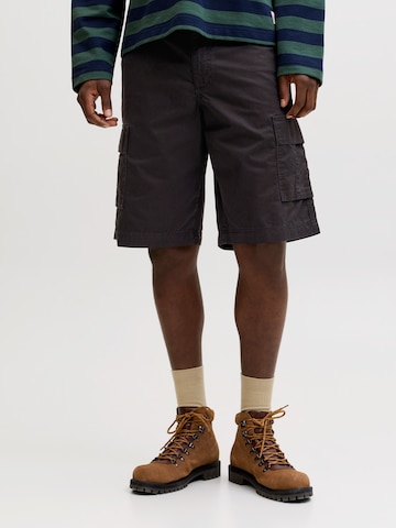 JACK & JONES Loose fit Cargo Pants 'JPSTCOLE MATTY' in Black: front