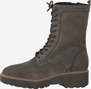 TAMARIS Lace-Up Ankle Boots in Grey