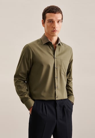 SEIDENSTICKER Regular fit Business Shirt in Green: front