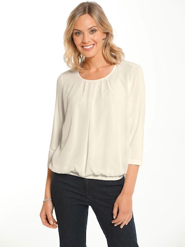 Goldner Blouse in Wit