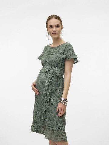 Vero Moda Maternity Kleid 'HONEY' in Grün: predná strana