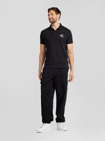 Calvin Klein Jeans Regular Poloshirt in Schwarz