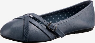ambellis Ballet Flats 'All Day Long City' in Blue: front