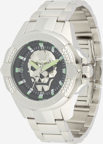 Montre à affichage analogique 'The $kull' Philipp Plein en argent : devant