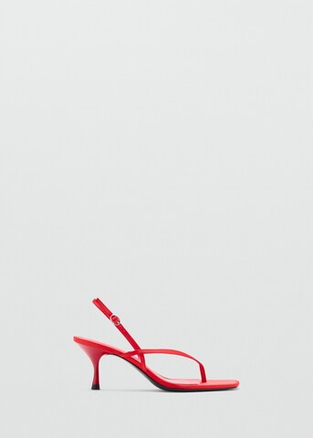 MANGO T-Bar Sandals 'Ross' in Red