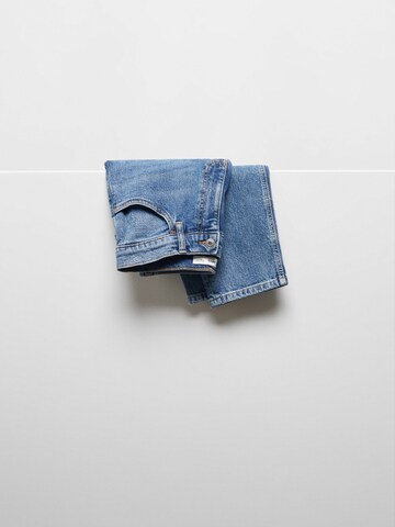 MANGO Tapered Jeans i blå