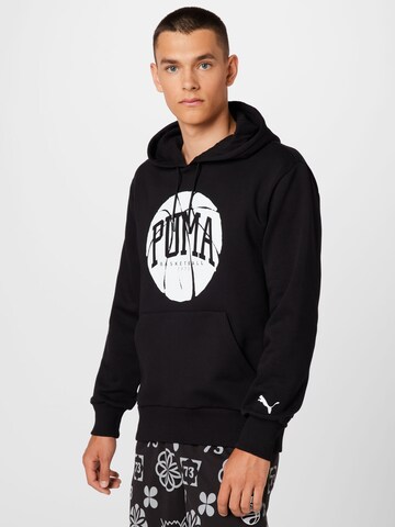 PUMA Athletic Sweatshirt in Black: front