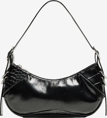 Sac bandoulière Bershka en noir : devant