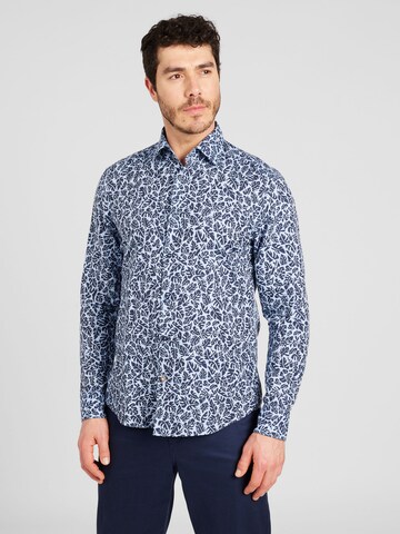 Coupe regular Chemise 'HAL' BOSS en bleu : devant