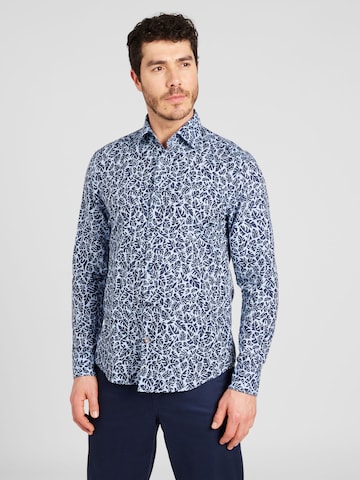 BOSS Black Regular fit Button Up Shirt 'HAL' in Blue: front