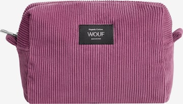 Wouf Cosmetic Bag 'Corduroy ' in Pink: front