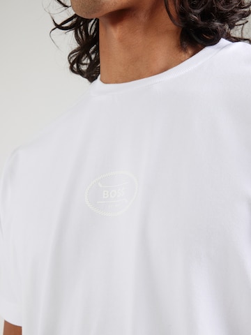 BOSS - Camiseta funcional 'Hole19' en blanco
