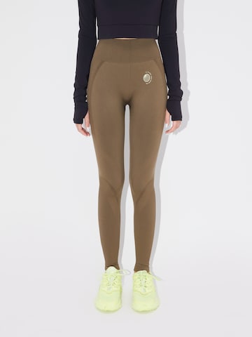 LeGer by Lena Gercke Skinny Športne hlače 'Brianne' | zelena barva: sprednja stran