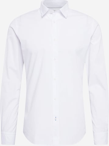 SCOTCH & SODA Slim fit Button Up Shirt in White: front