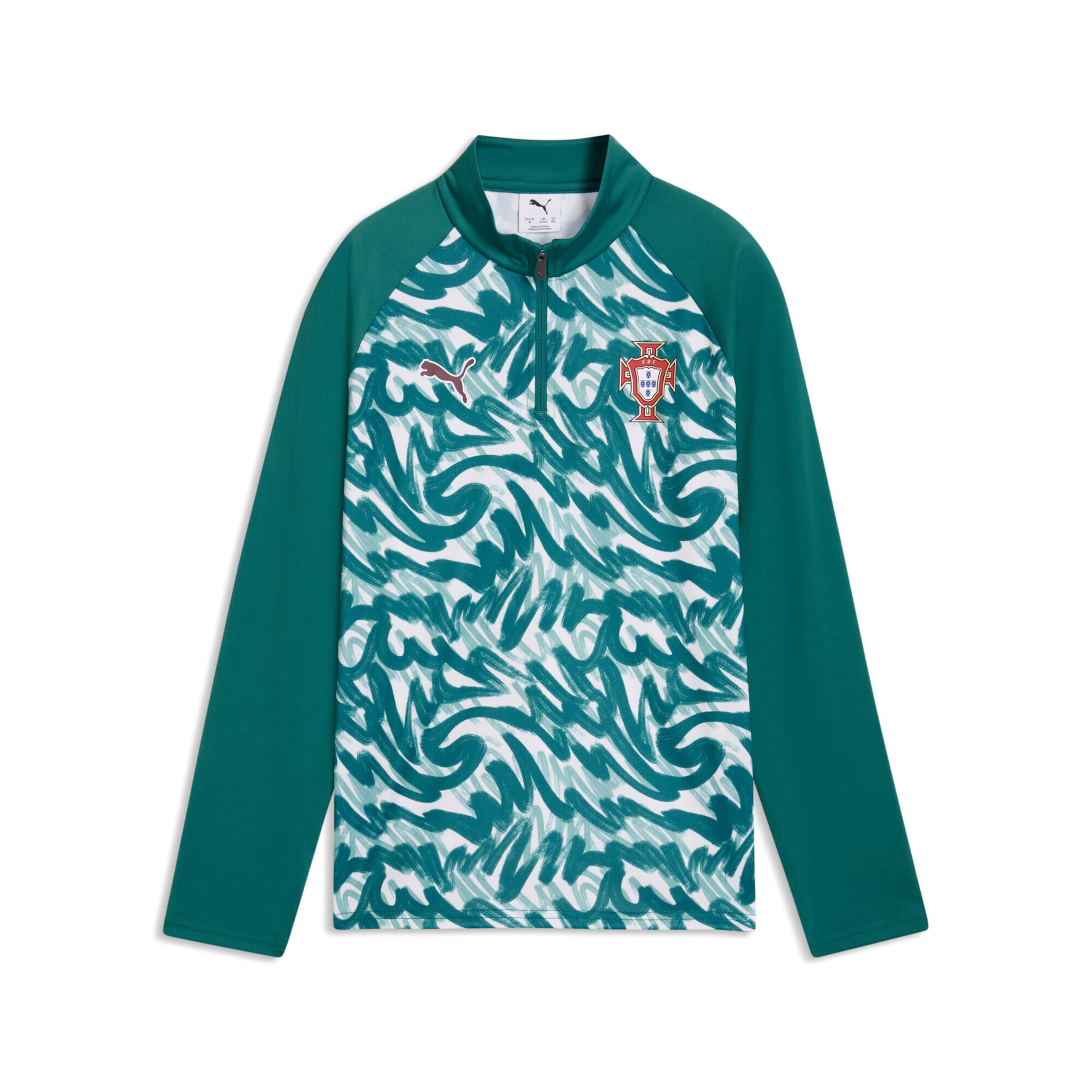 T-Shirt fonctionnel 'Portugal' PUMA en vert : devant