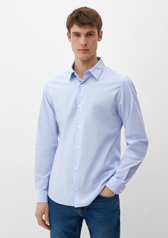 s.Oliver Slim Fit Риза в синьо: отпред