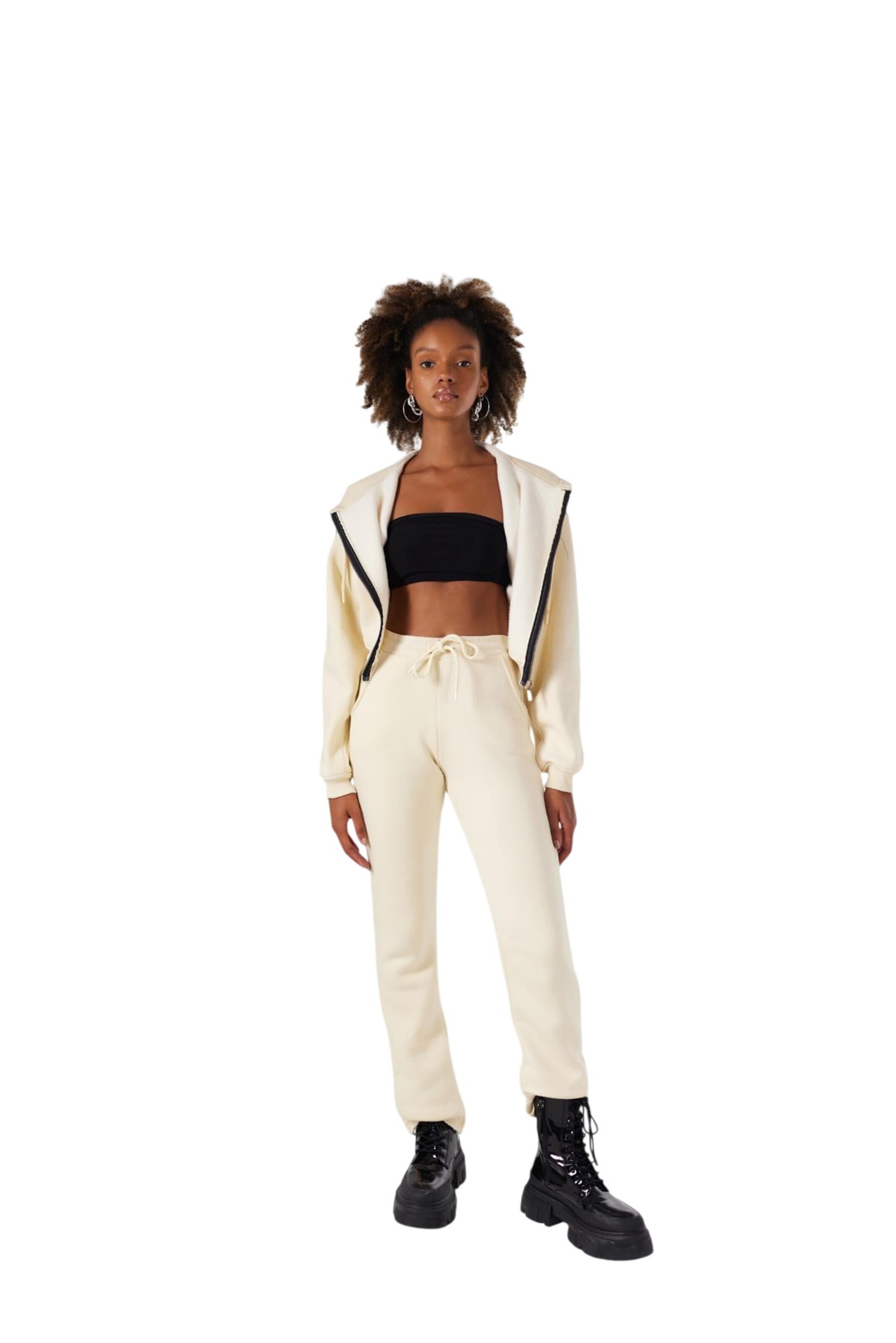 HOLLY LOLLY Regular Broek in Beige