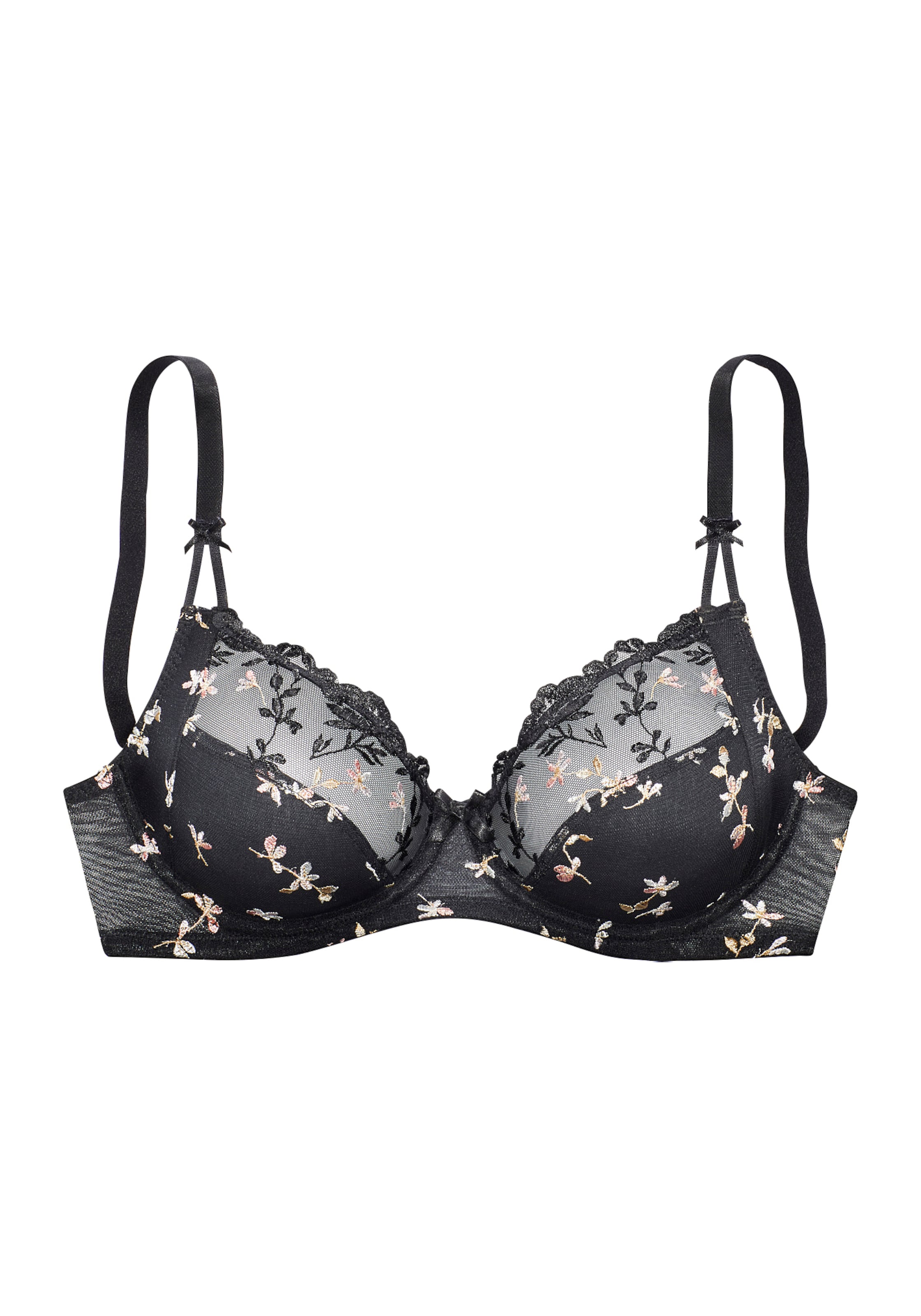 NUANCE Push-up Podprsenka – černá: přední strana