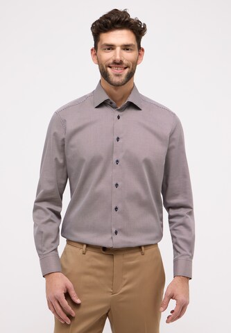 ETERNA Regular fit Business Shirt in Brown: front