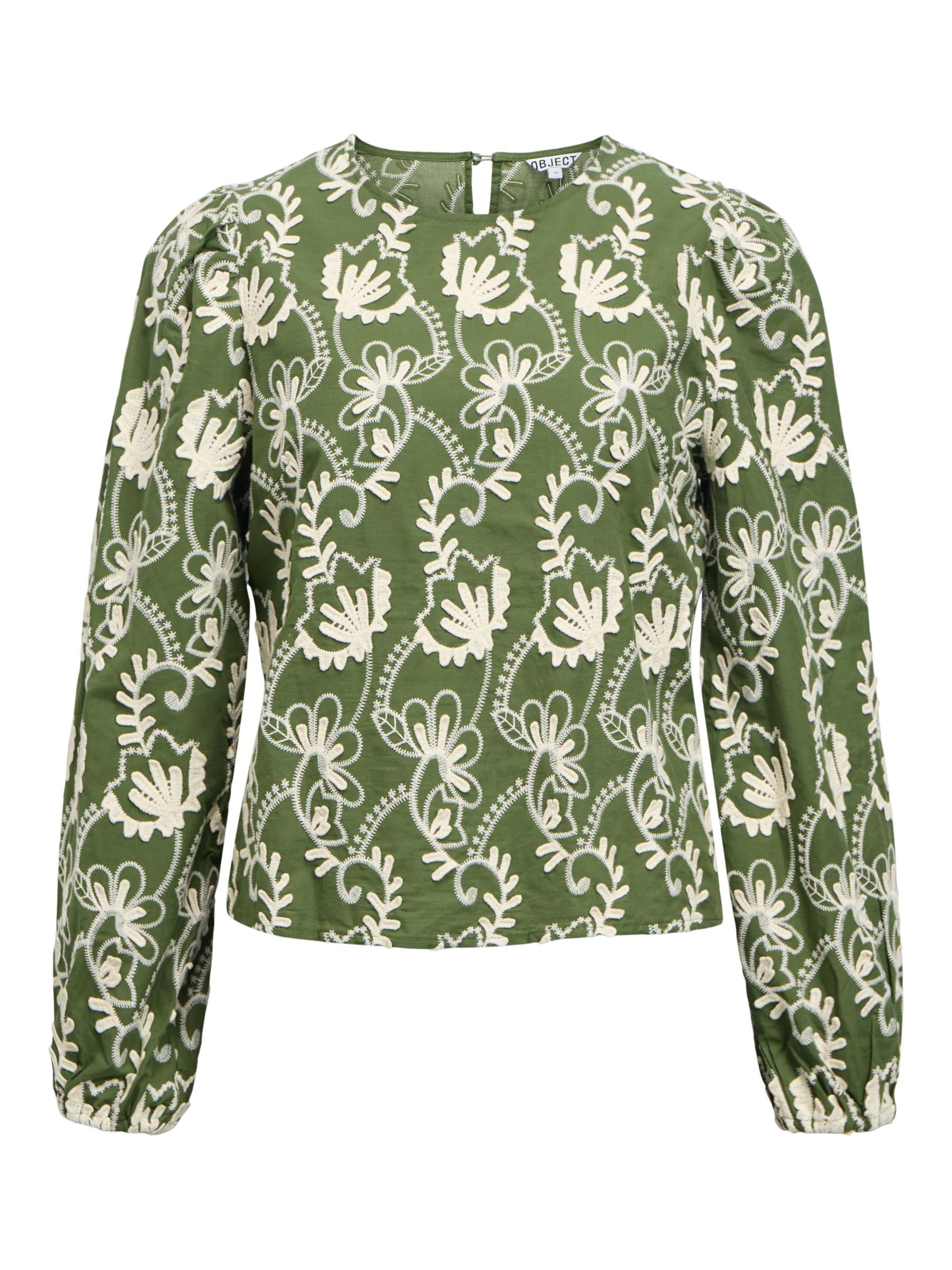 Camicia da donna 'OBJMya' di OBJECT in verde: frontale