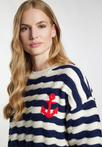 DreiMaster Maritim Pullover 'Grassland' in Blau