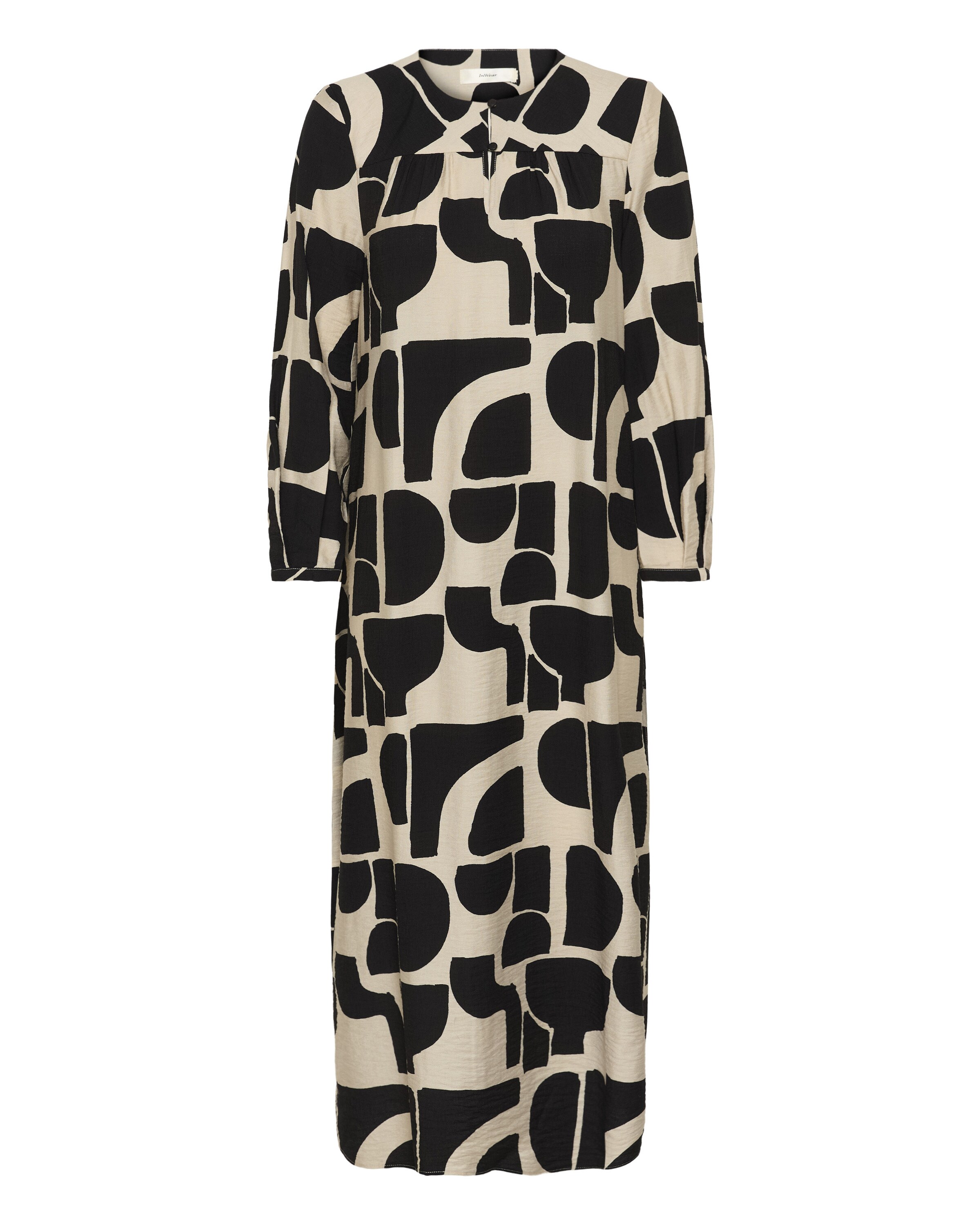 InWear Kjole 'LYNNIW' i 32 i lysebeige / sort, Produktvisning