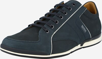 BOSS Casual Matalavartiset tennarit 'Saturn' värissä laivastonsininen / valkoinen, Tuotenäkymä