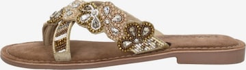 Pantoufle 'Teenslippers' LAZAMANI en beige : devant