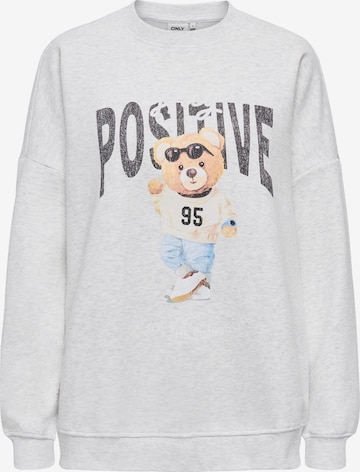 ONLY ONLBILA Sweatshirt Sweatshirt in Grau: Vorderseite