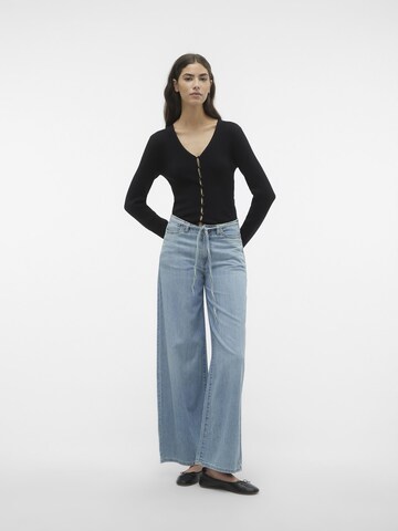 VERO MODA Knit cardigan 'VMGold' in Black