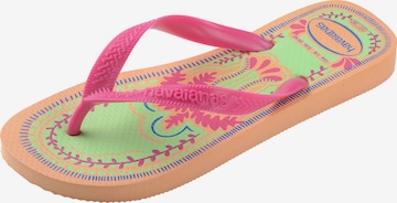 HAVAIANAS - Sandalias de dedo 'Top Summer Vibes' en naranja: frente