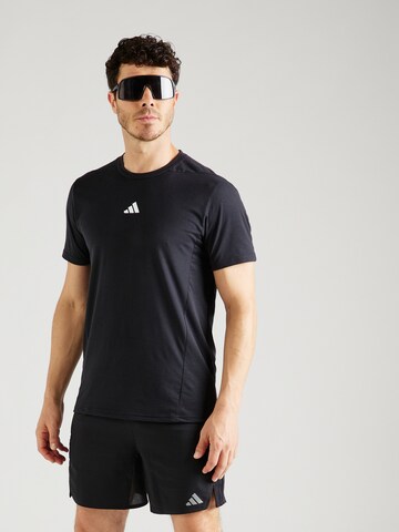 ADIDAS PERFORMANCE Performance Shirt 'Designed for Training' in Black: front