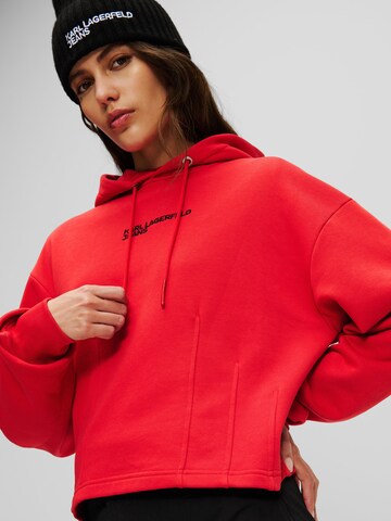Felpa ' Pintuck ' di KARL LAGERFELD JEANS in rosso