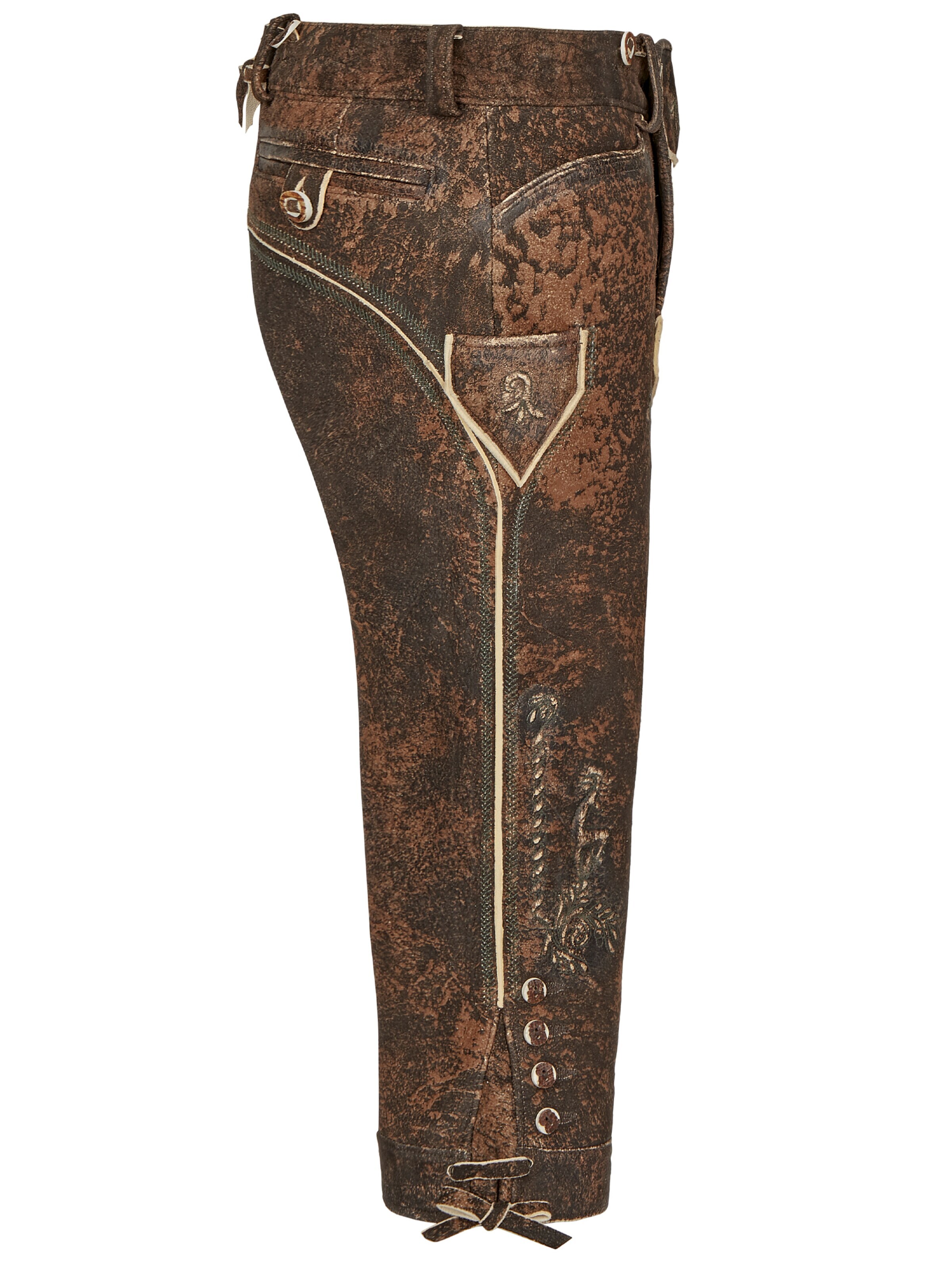 Almbock Skinny Traditional Pants in Brown