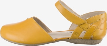 JOSEF SEIBEL Ballet Flats with Strap 'Fiona 67' in Yellow