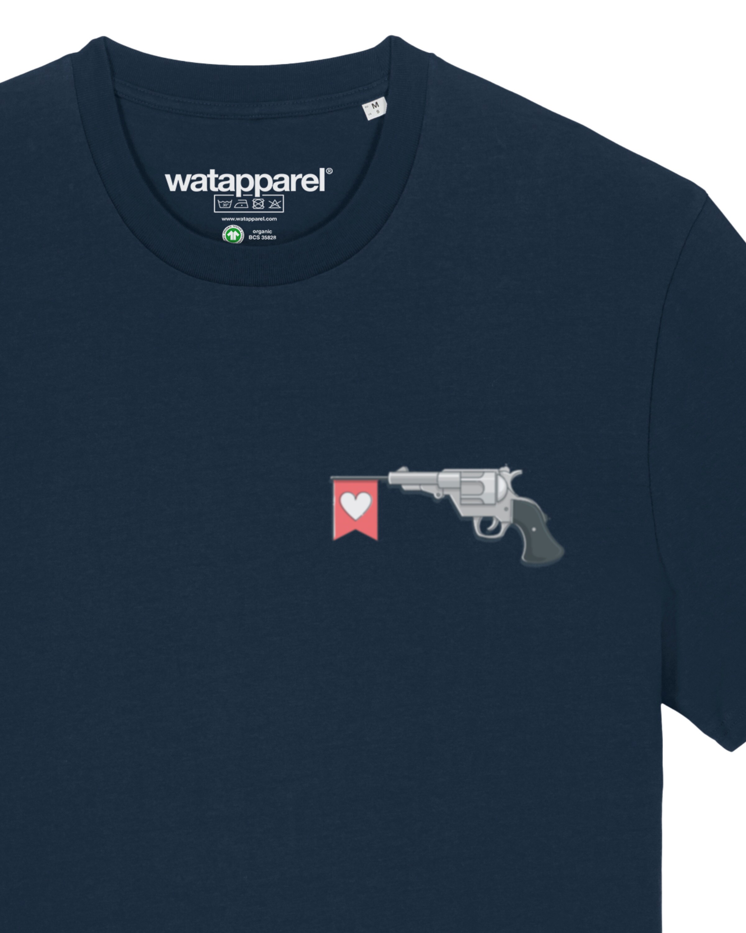 Maglietta ' Make love not war ' di Watapparel in blu