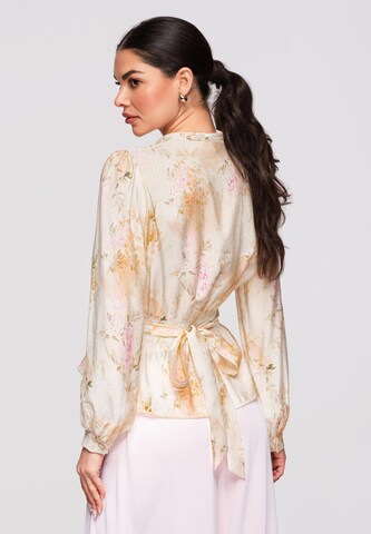 Ombre Blouse in Beige