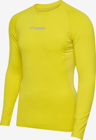 T-Shirt fonctionnel Hummel en jaune : devant