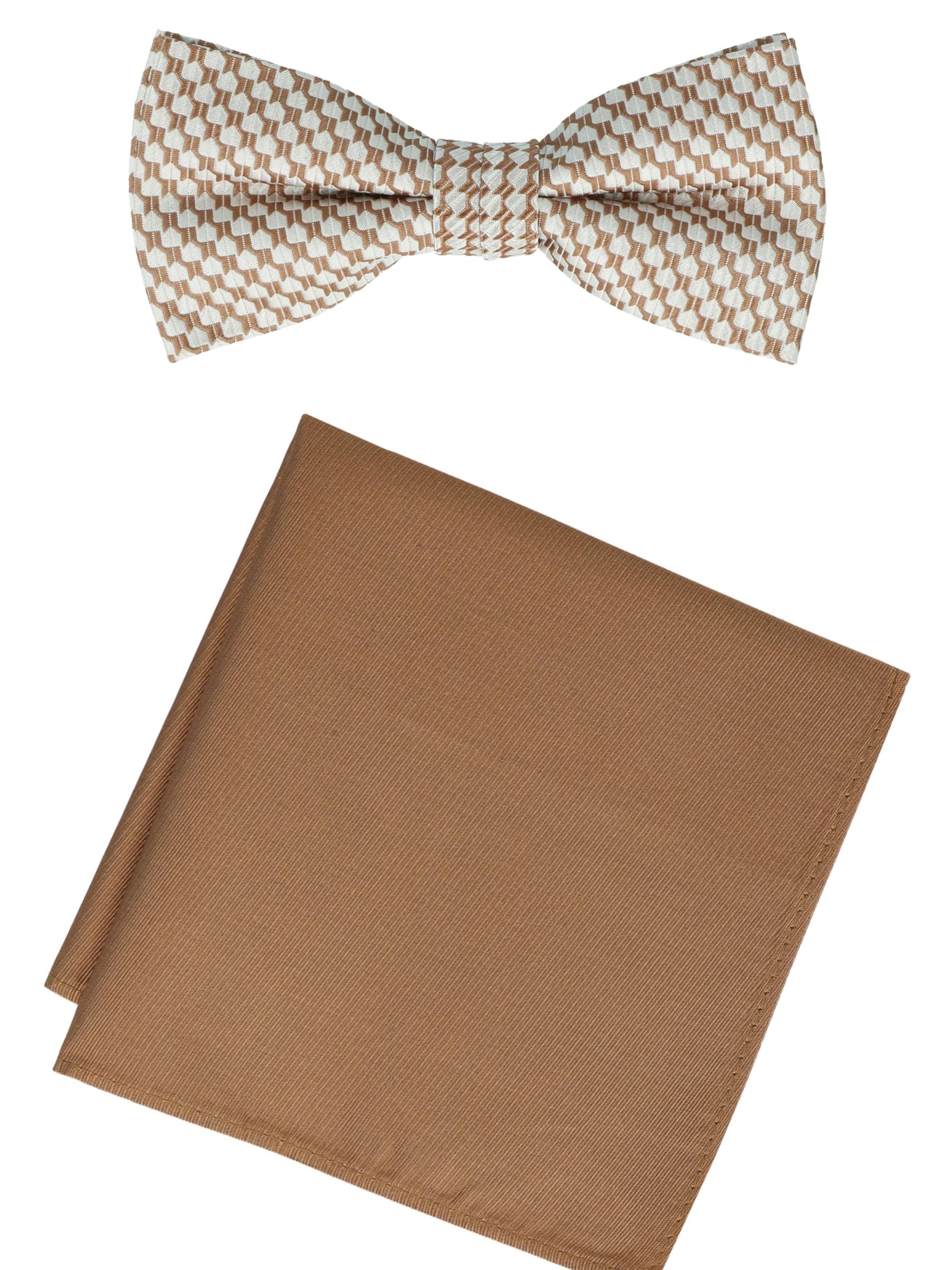 WILLEN Fliege 'Set : Bi-Color / Uni'‌‌‌‌‌ in Beige: Vorderseite