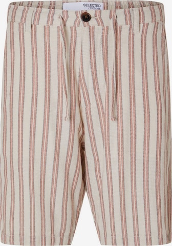 Pantalon SELECTED HOMME en beige : devant