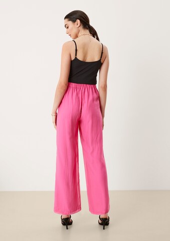 s.Oliver BLACK LABEL Wide leg Παντελόνι σε ροζ