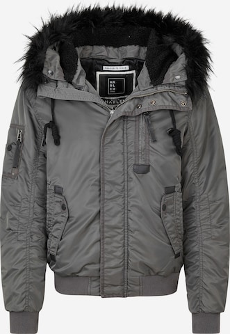 Harlem Soul Winter Jacket 'Bos-Ton' in Grey: front