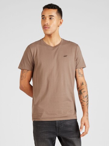 HOLLISTER Koszulka w kolorze brązowy: przód