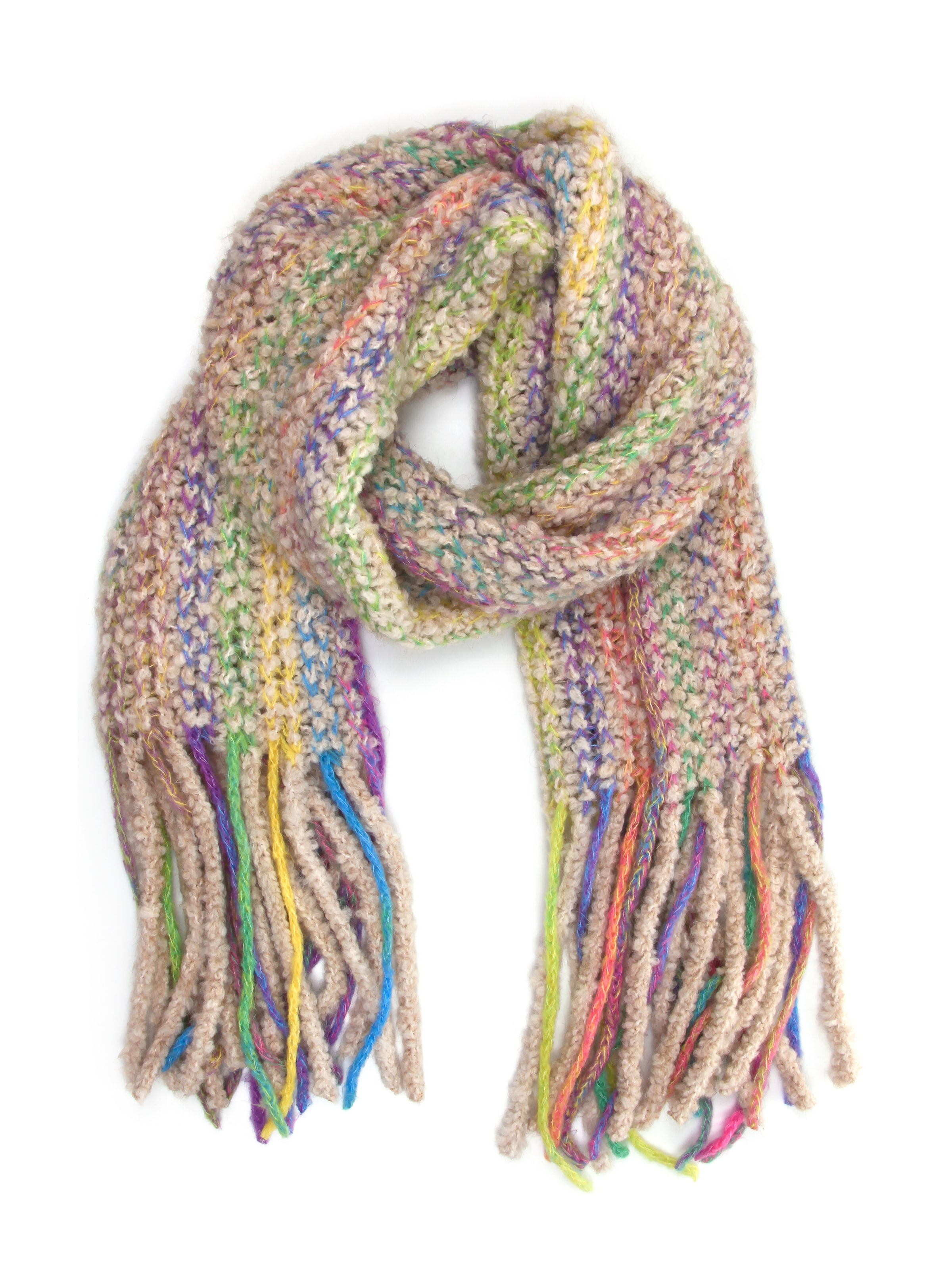 COLLEZIONE ALESSANDRO Scarf 'Chadia' in Beige: front