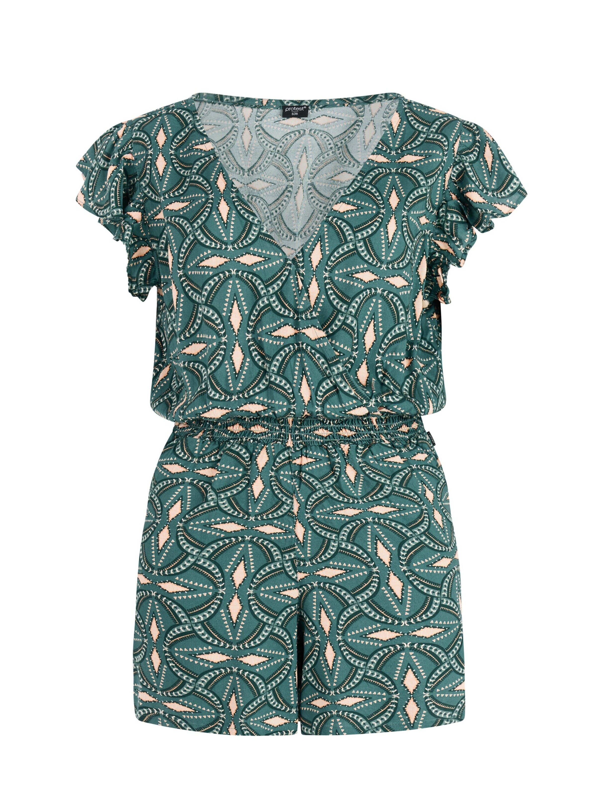 PROTEST Jumpsuit 'PRTCurve' in Groen: voorkant