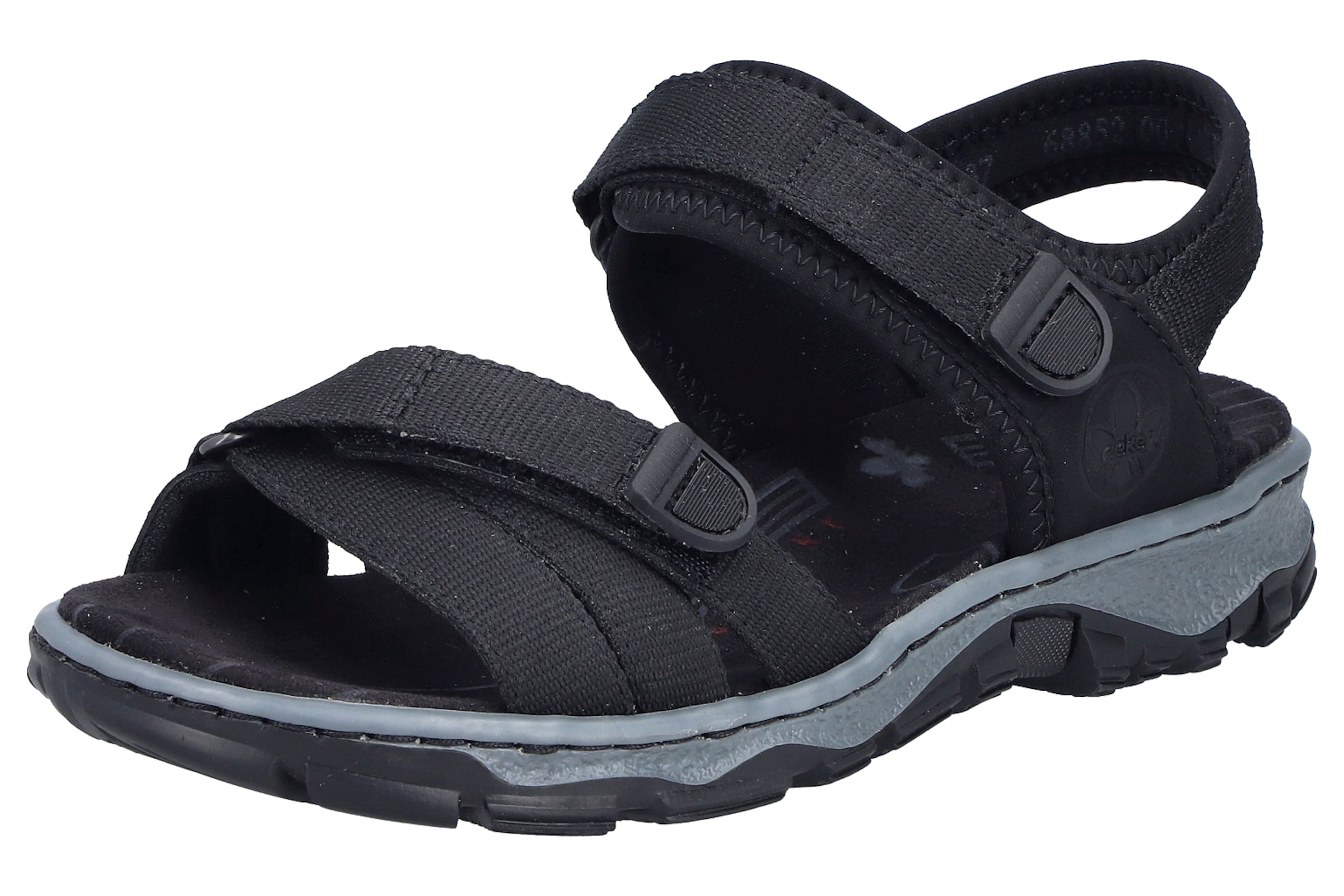 Sandales de randonnée Rieker en noir : devant