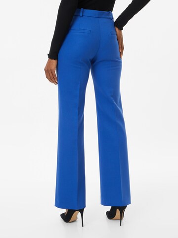 HUGO Red Flared Pleated Pants 'Higreta' in Blue